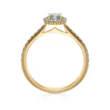 Pierścionek zaręczynowy złoty z diamentami